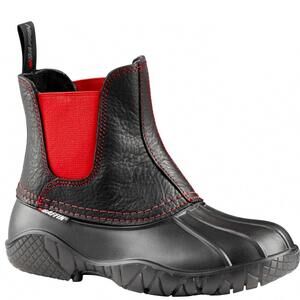 NEW BAFFIN women's huron slip-on waterproof boots in brown/red